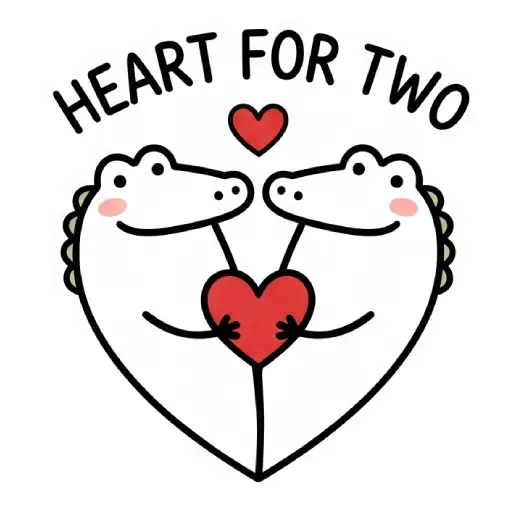 florak stickers, cute, funny, stickers, WhatsApp stickers, sticker pack, Alligator, love you, cute love